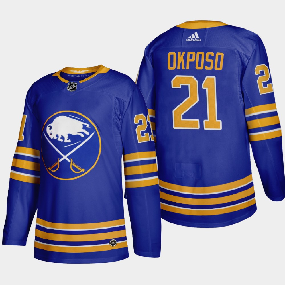 Buffalo Sabres #21 Kyle Okposo Men Adidas 2020 Home Authentic Player Stitched NHL Jersey Royal Blue